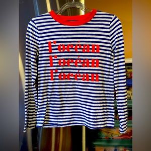 J. Crew L’ OCEAN Striped Long Sleeve Crew Neck size XS